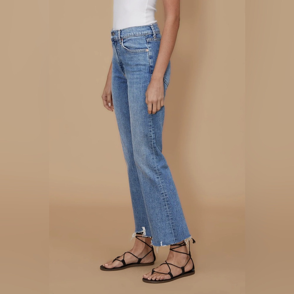 Le Jean Bella Cropped Flare Jeans - Beach House - Size 27 - Picture 3 of 6